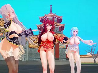 MMD virtual youtubers chinese new realm KKVMD  (by 熊野ひろ)