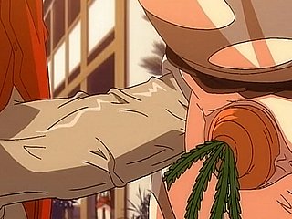 Bore Shacking up creampie dengan wortel di celah - Hentai Ahegao
