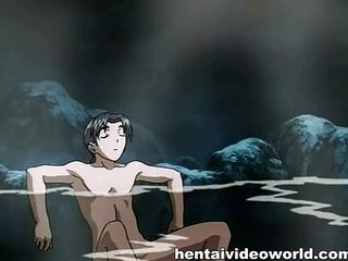 水のアニメの十代のクソ